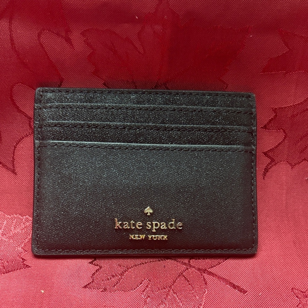 Kate Spade Black Leather Card Holder